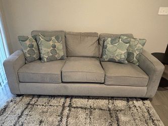 Gray Fabric Couch – Excellent Condition – Moving Sale
