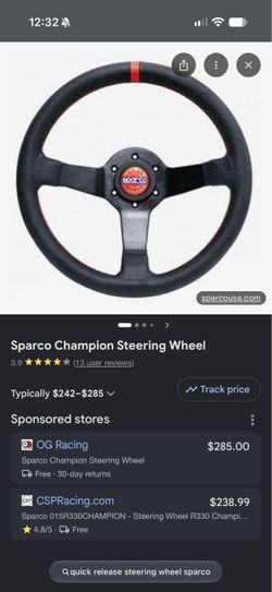 Sparco quick release wheel