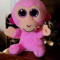 2014 Mcdonalds Ty Teenie Beanie Boos Coconut the Pink Monkey 