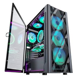 Musetex pc case with side glass panel opening.