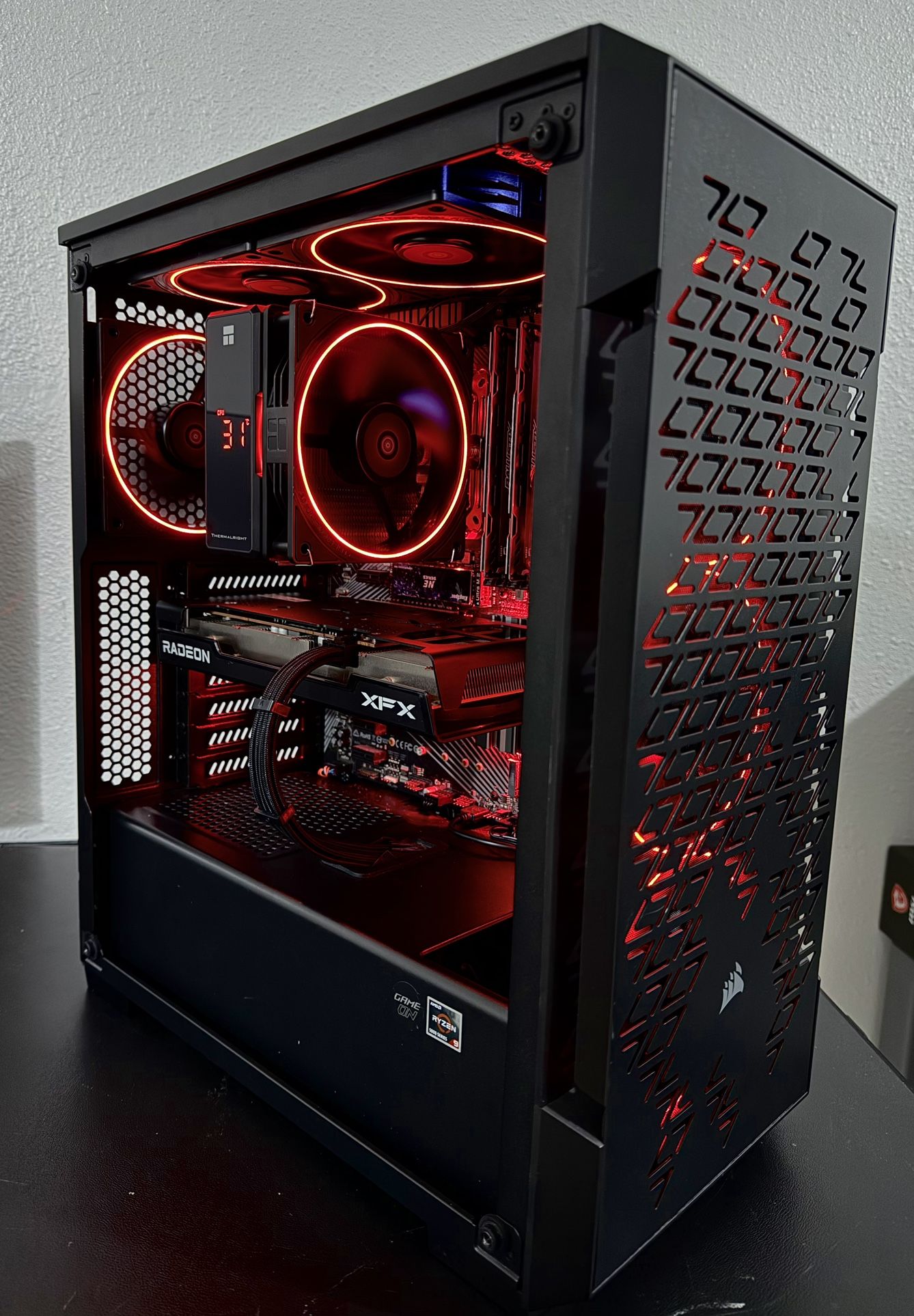 Team Red Custom Gaming PC - AMD Ryzen 5 3600X | AMD RX 6600 | 16GB Ram | 512 GB NVME SSD