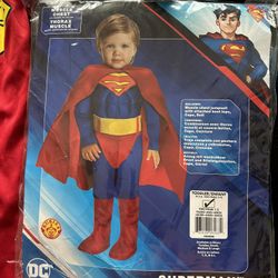 Super Man Child Costume Size 2-4