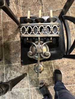 Metal antique light fixure
