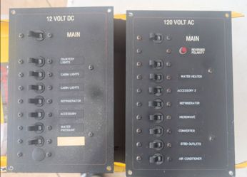 Marine Electrical Circuit Breaker Panel Set ac dc 12v 120v