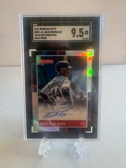 2022 Donruss Optic - Julio Rodriguez #R88S-JR Holo Prizm Auto 🔥SGC 9.5🔥