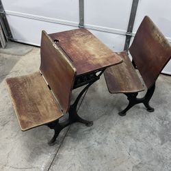 Set Of Antique School desks 