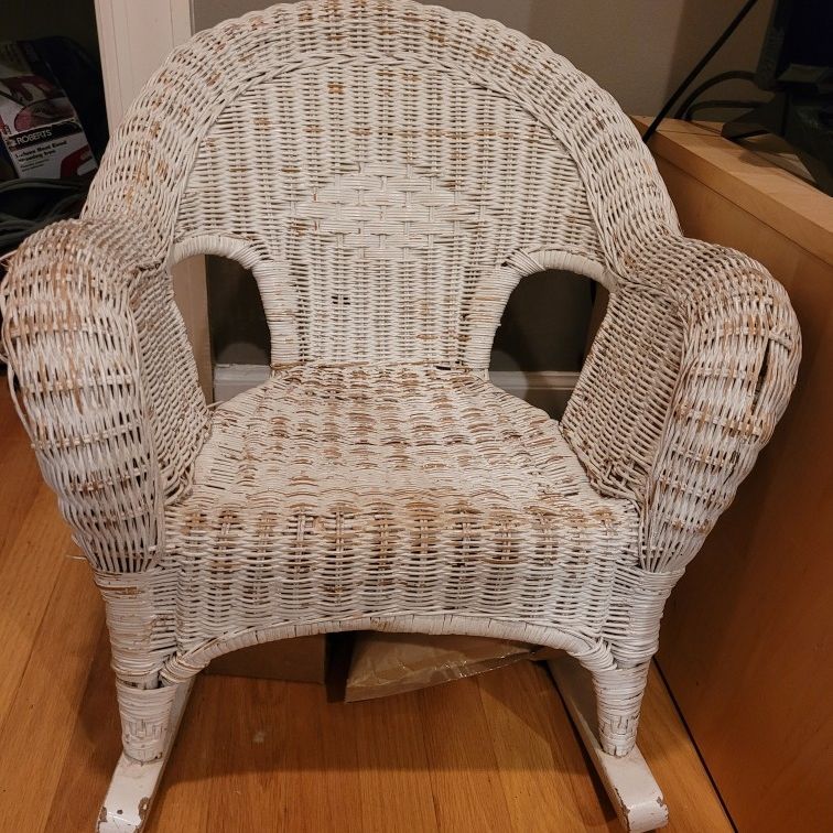 Kids Wicker Rocking Chair