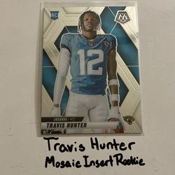 Travis Hunter Jacksonville Jaguars WR Mosaic Short Print Insert Rookie Card. 