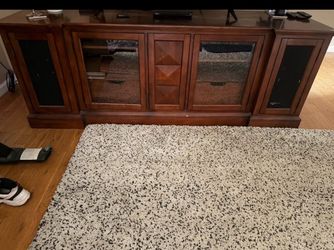 Mahogany and Glass Entertainment Center