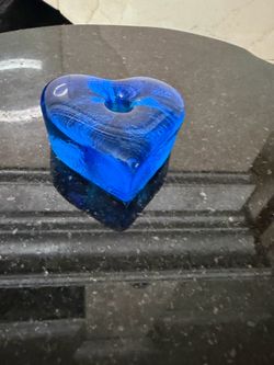 Fire & Light Cobalt Blue Recycled Glass Heart