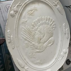 Antique Thanksgiving Serving Plate