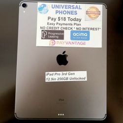 Apple IPad Pro 3rd Gen 12.9inch 256gb Unlocked. Tv 