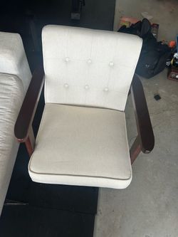 2 Beige accent chairs