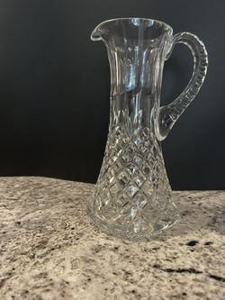 Tall Lead Crystal Pitcher