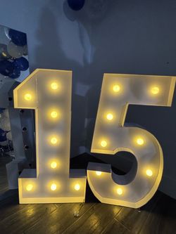 Cardboard Numbers 1& 5