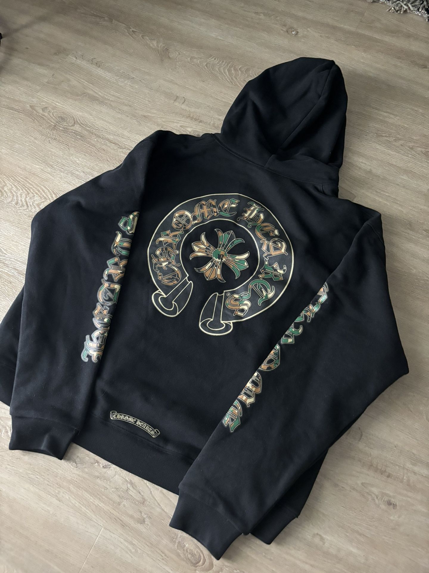 Chrome Hearts RARE Horse Zip Up Hoodie Black/camo
