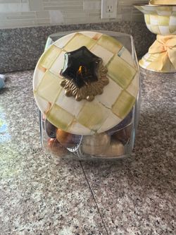 Mac Kenzie Childs cookie jar