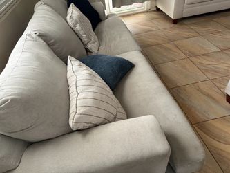 Light Beige Fabric Sofa