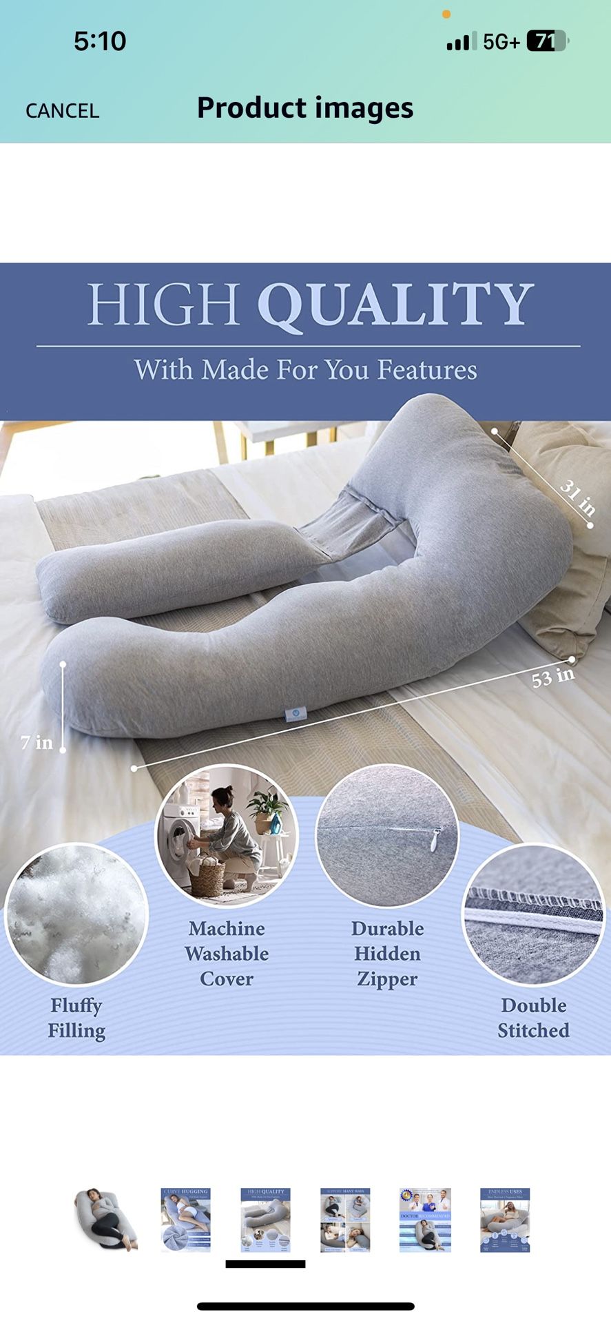 Pregnancy Body Pillow