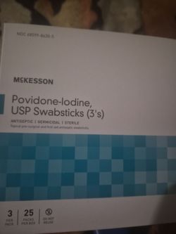 Iodine usp swabsticks