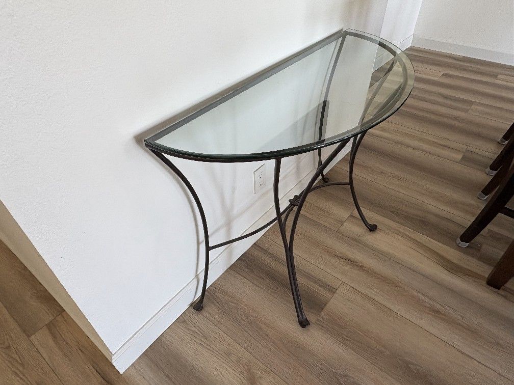 Glass Top Side Table 