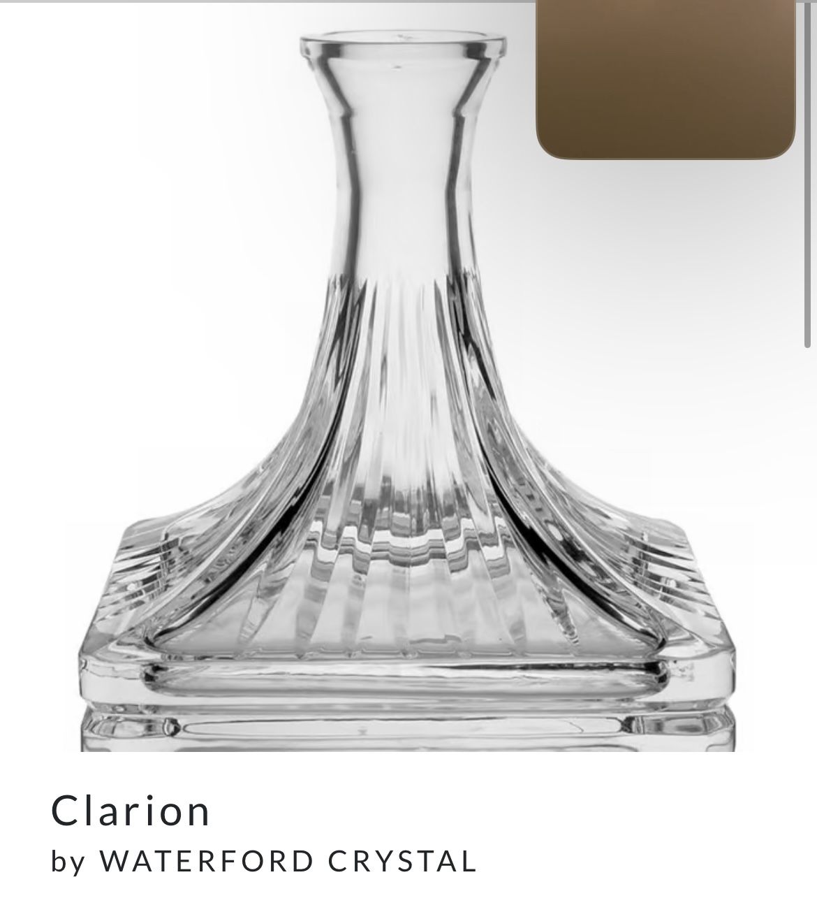 Waterford Clarion Ships Decanter 