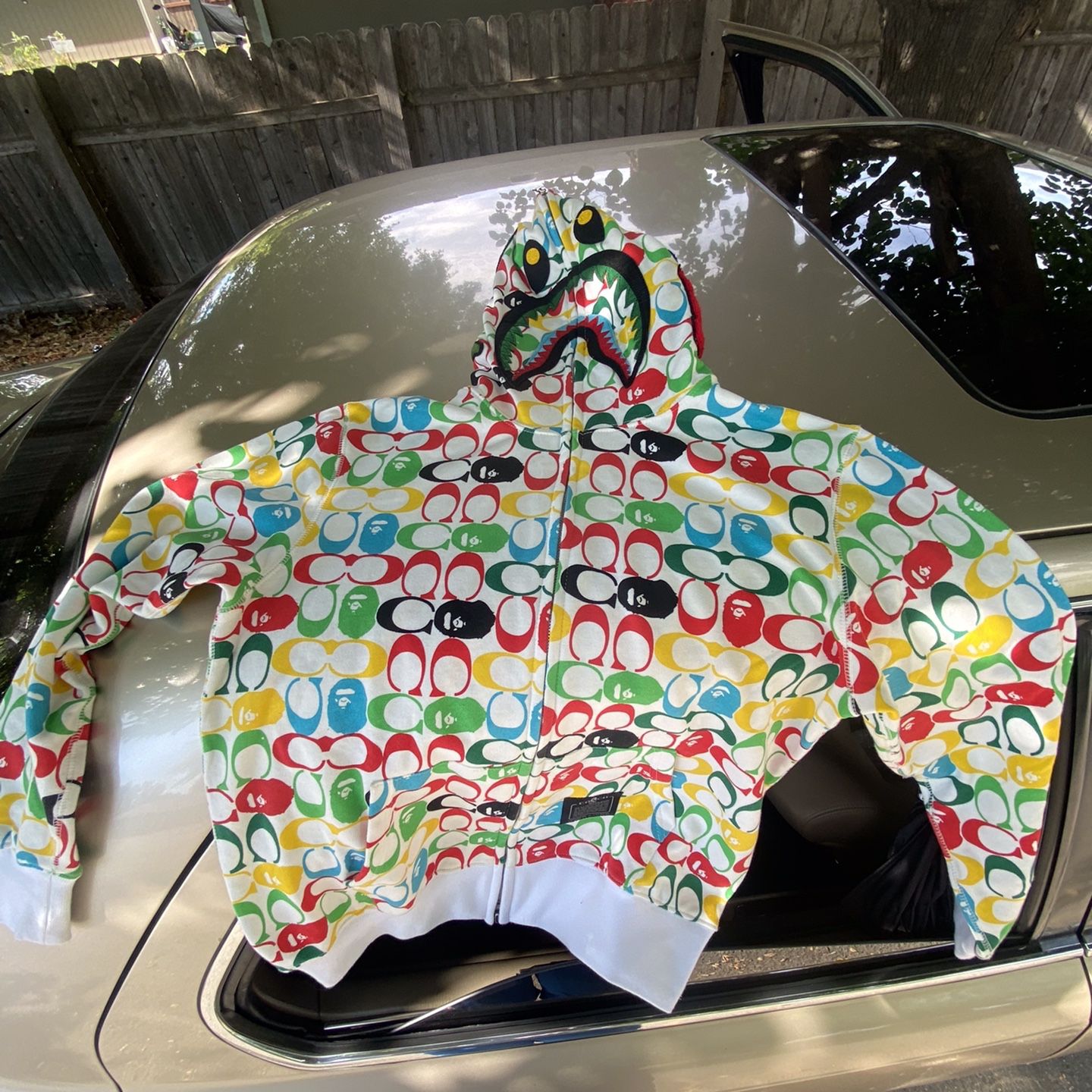 Coach x Bape full zip shark hoodie for Sale in Carmichael, CA - OfferUp