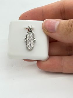 925 Real Sterling Silver Hamsa Pendant