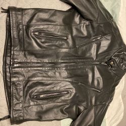 Leather riding jacket