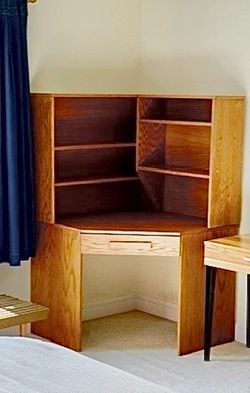 Oak Corner Desk w/Shelving