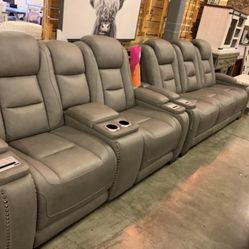 Genuine Leather Power Reclining Sofa Or Love Seat $1999 Each Your Choice 