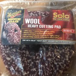 Meguiar’s Mirror Glaze 7” Wool Heavy Cutting Buffing Pad