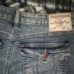 Blue And Pink True Religion Jeans