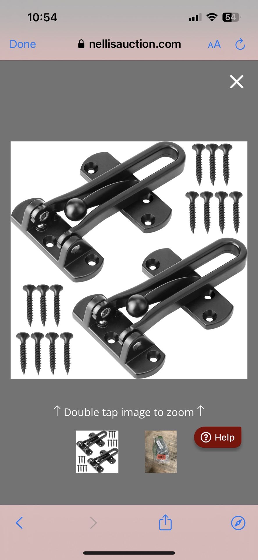 SAISN Door Reinforcement Lock Latch Swing Bar Lock For Home Security Front Door Locks For Kids Thicken Solid Aluminium Alloy (Black, 2 Pack)