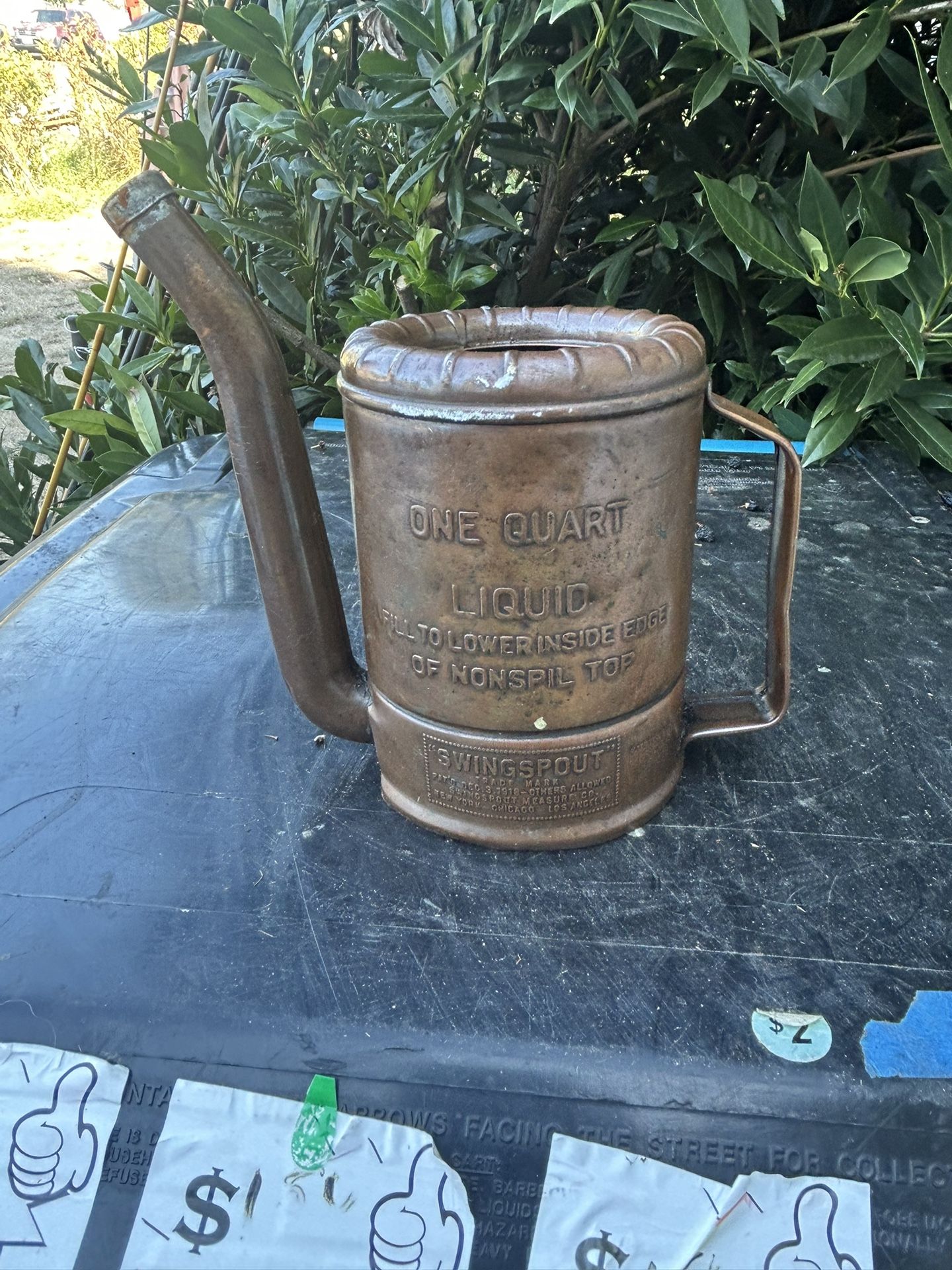 Antique Swing Spout oil can in good condition. $50, cash or Venmo, meet in person summer convenient. I live in Vancouver at ZIP Code 98665. Thanks f