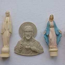 Lot of 5 Vintage 40's/50's Religious Statues
