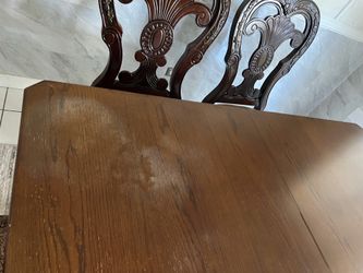 Chair, and tables