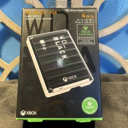 WD_BLACK P10 For Xbox 4TB External USB Portable Game Drive