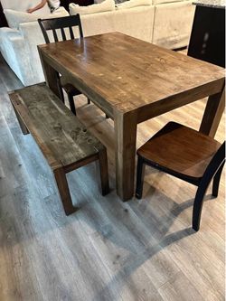 Dining Table with 2 chairs and bench!