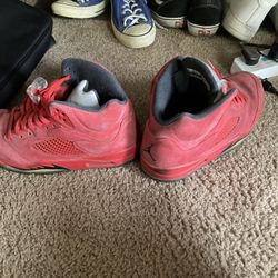 Jordan 5s Size 12 Red Men’s