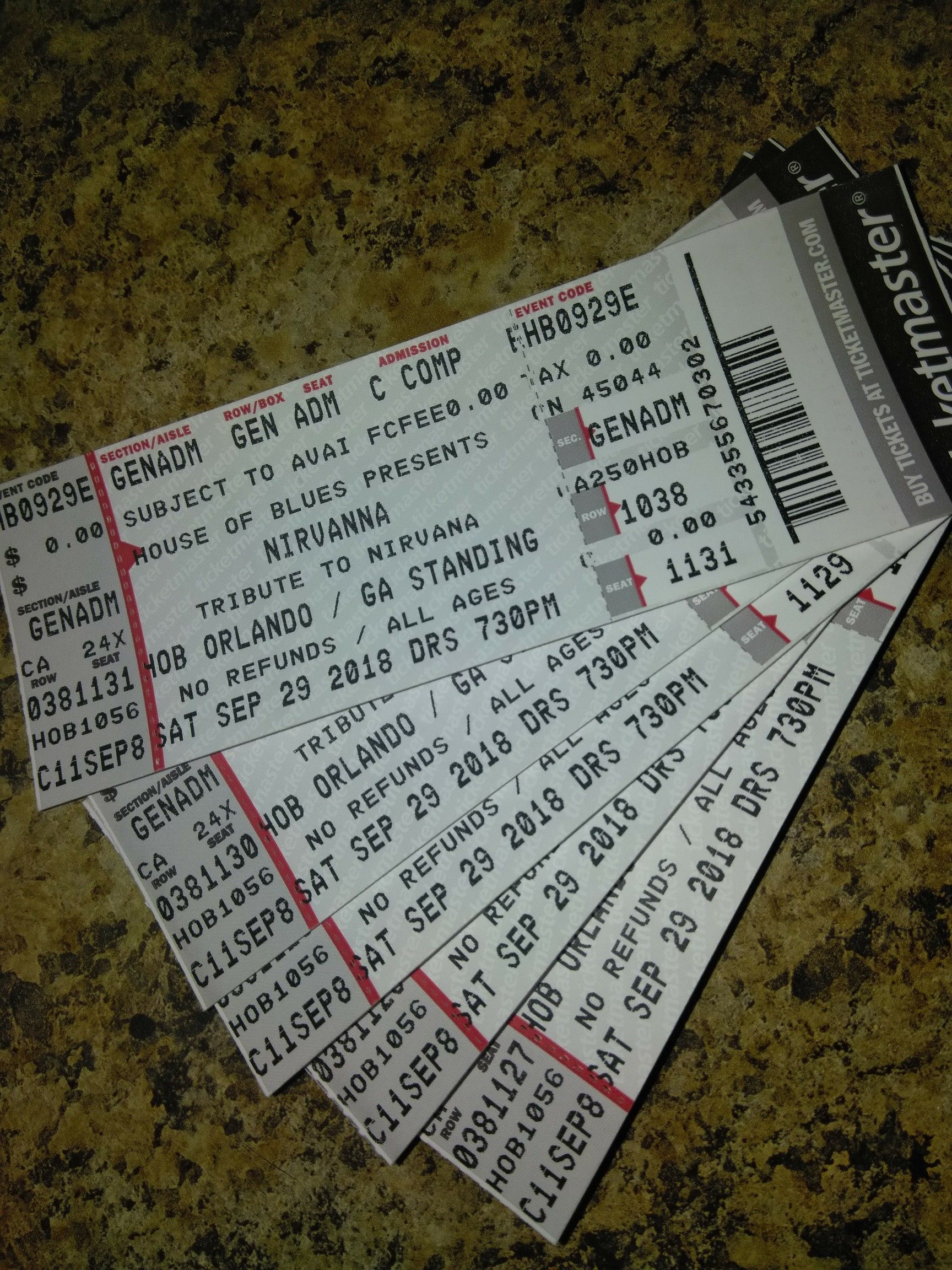5 Tickets To Nirvanna Tribute To Nirvana