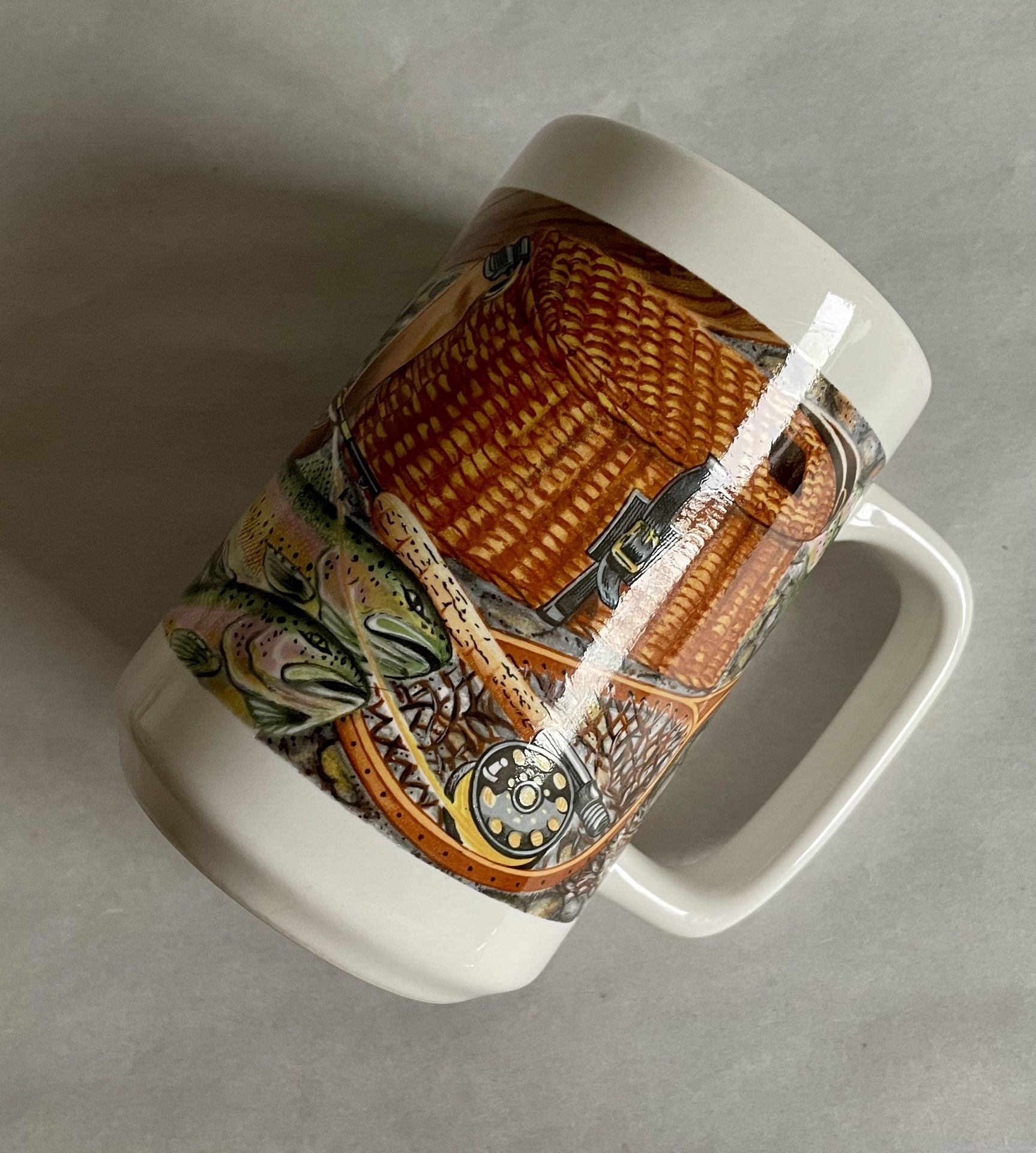 Vintage 16-oz Otagiri USA Fly Fishing Mug 