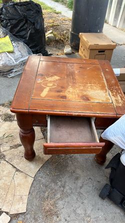 Vintage small table with drawer