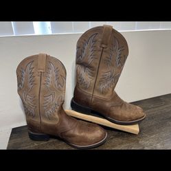 Ariat Cowboy Boots Heritage Stockman ATS PRO Leather Sz 12 D Style: 10002252