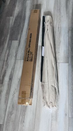 NEW 9FT Beige Patio Umbrella Push-Open Outdoor Shade – $35 FIRM Brand new 9-foot patio umbrella in a neutral beige/tan color. Easy push-open design a