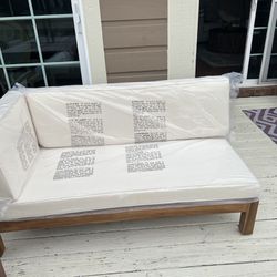 New outdoor love seat teak sofa