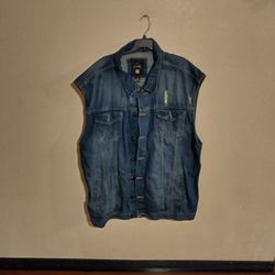 Men I-Link Premium Denim Vest Size 5X 