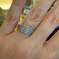 10K Gold Natural Diamonds Ring 