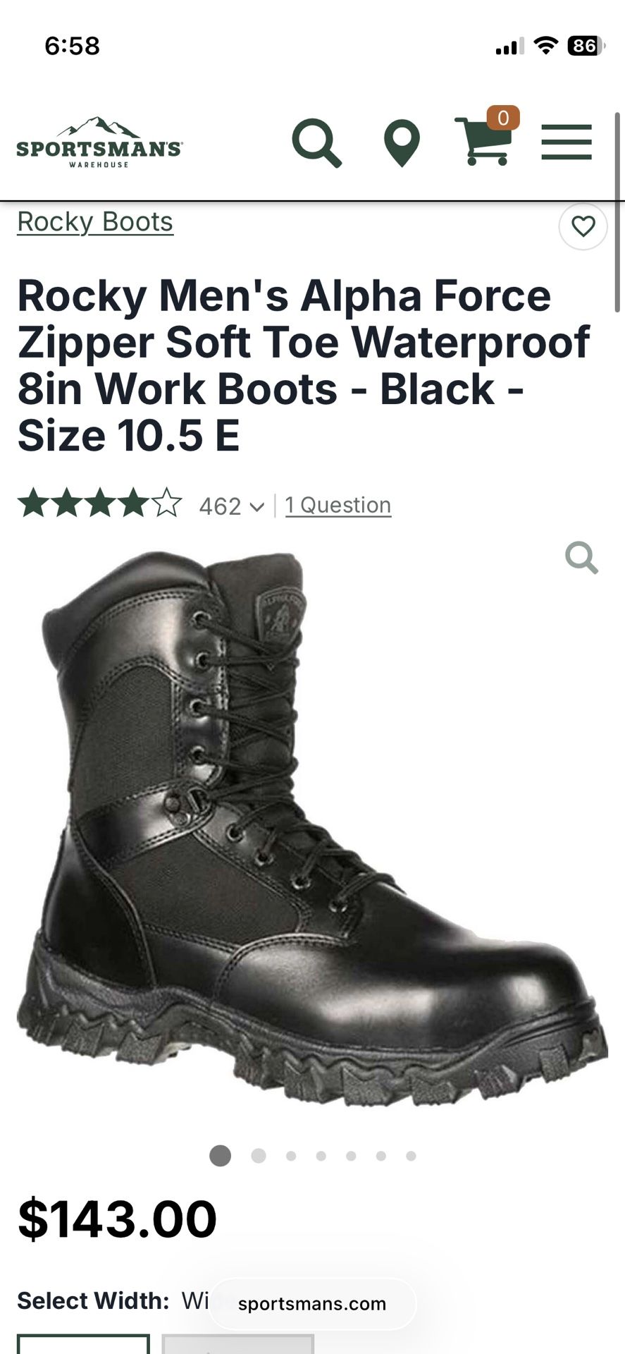 Rocky 8” Tactical Waterproof Boots
