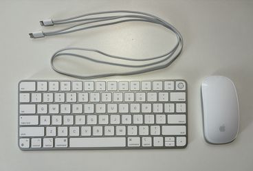 Wireless Apple Magic Keyboard & Magic Mouse (with USB-C Cable for Charging)